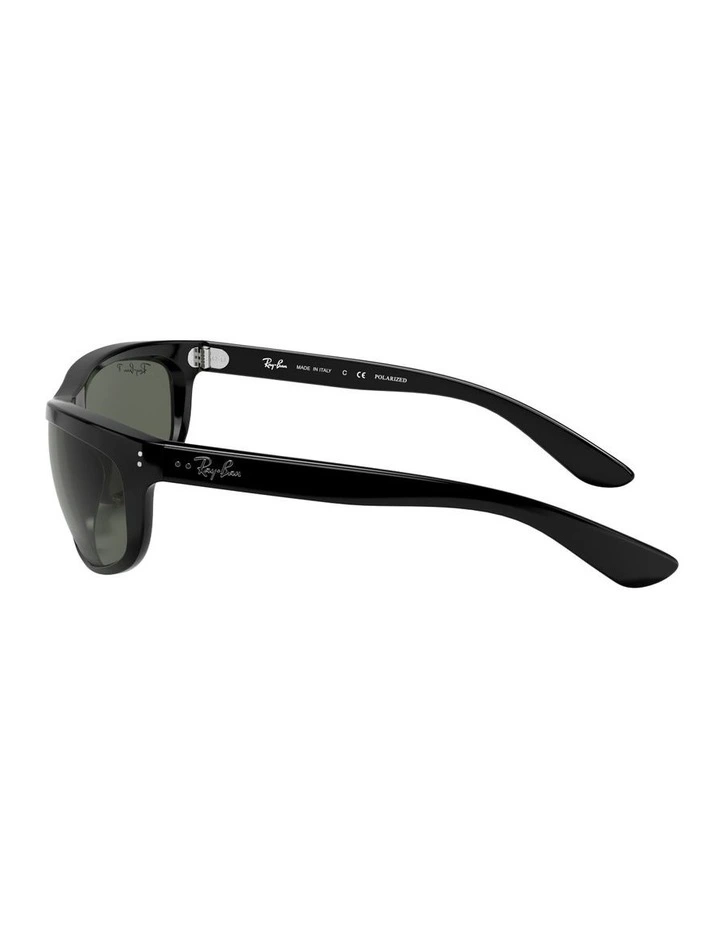 Balorama Injected Polarised Sunglasses in Black image 3