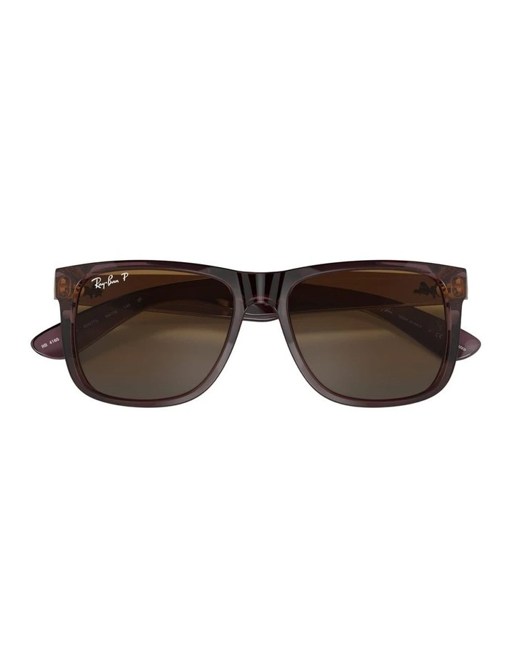 Justin Classic Nylon Polarised Sunglasses in Brown image 4