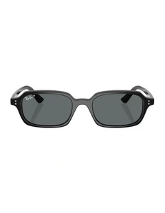 Zuri Bio-Based Injected Polarised Sunglasses in Black