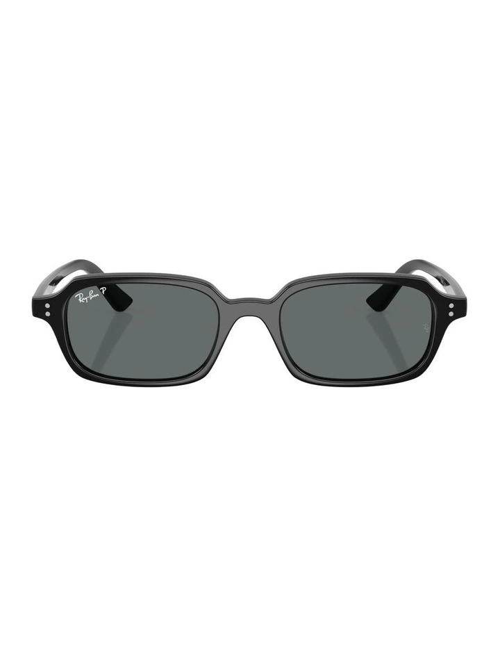 Zuri Bio-Based Injected Polarised Sunglasses in Black image 1