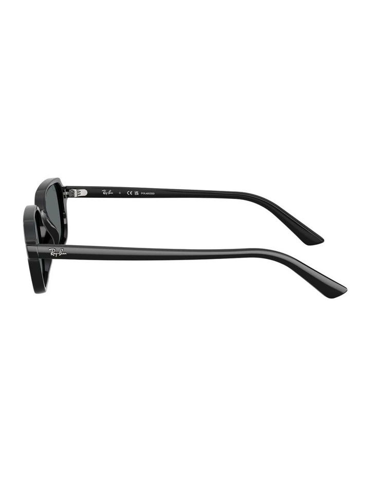 Zuri Bio-Based Injected Polarised Sunglasses in Black image 3