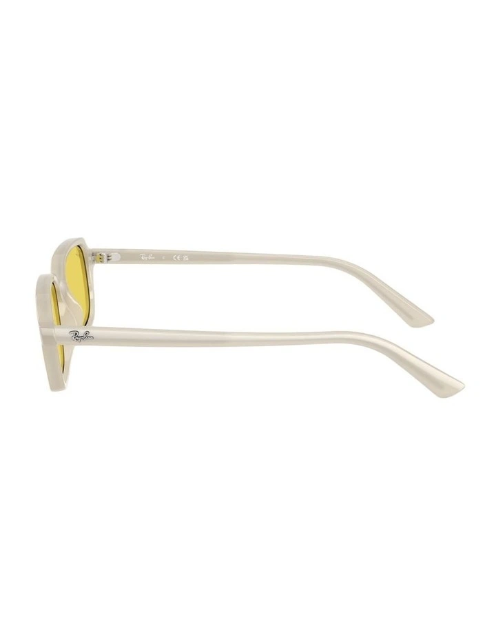 Zuri Bio-Based Injected Sunglasses in White image 3