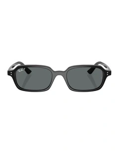 Zuri Bio-Based Acetate Polarised Sunglasses in Black