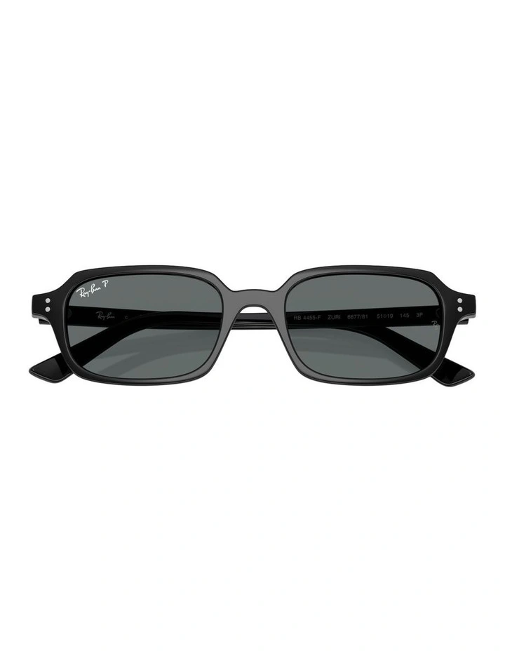 Zuri Bio-Based Acetate Polarised Sunglasses in Black image 3