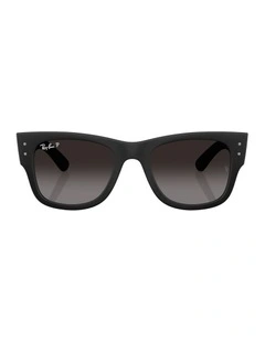 Mega Wayfarer Liteforce Peek Polarised Sunglasses in Black