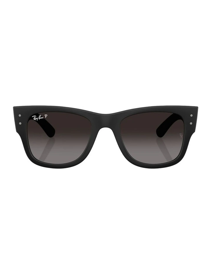 Mega Wayfarer Liteforce Peek Polarised Sunglasses in Black image 1