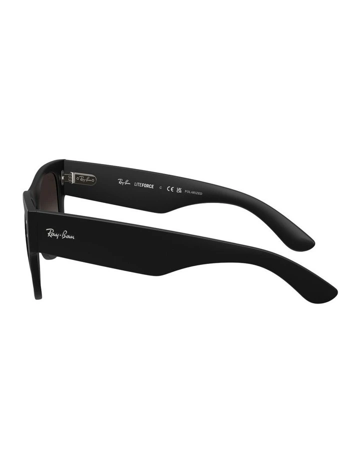 Mega Wayfarer Liteforce Peek Polarised Sunglasses in Black image 2