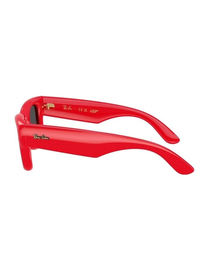 Wayfarer Puffer Nylon Sunglasses in Red image 3