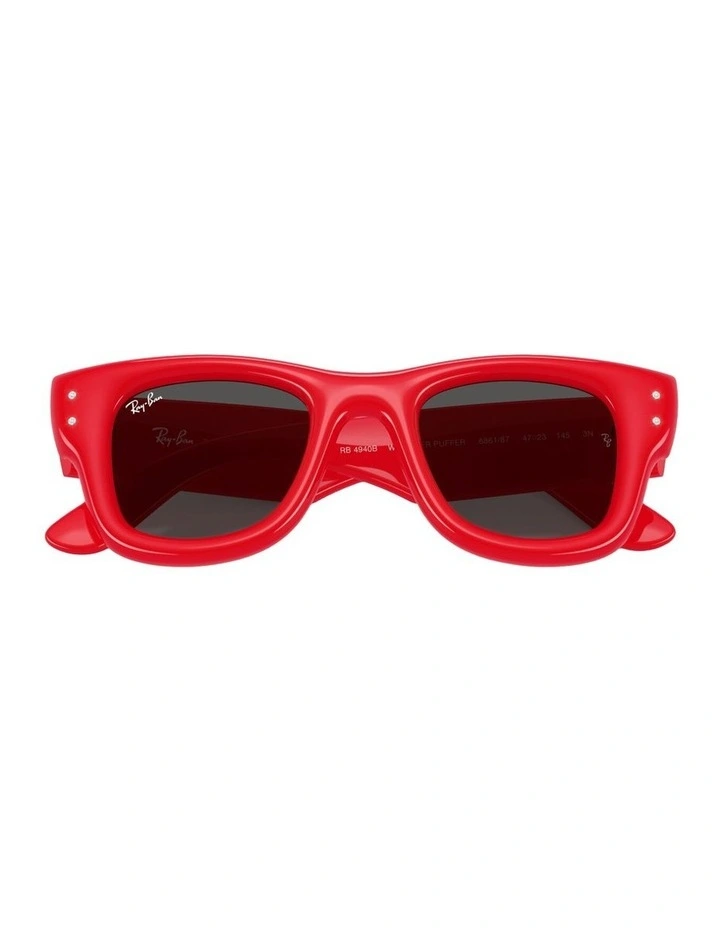 Wayfarer Puffer Crystal Edition Nylon Sunglasses in Red image 4