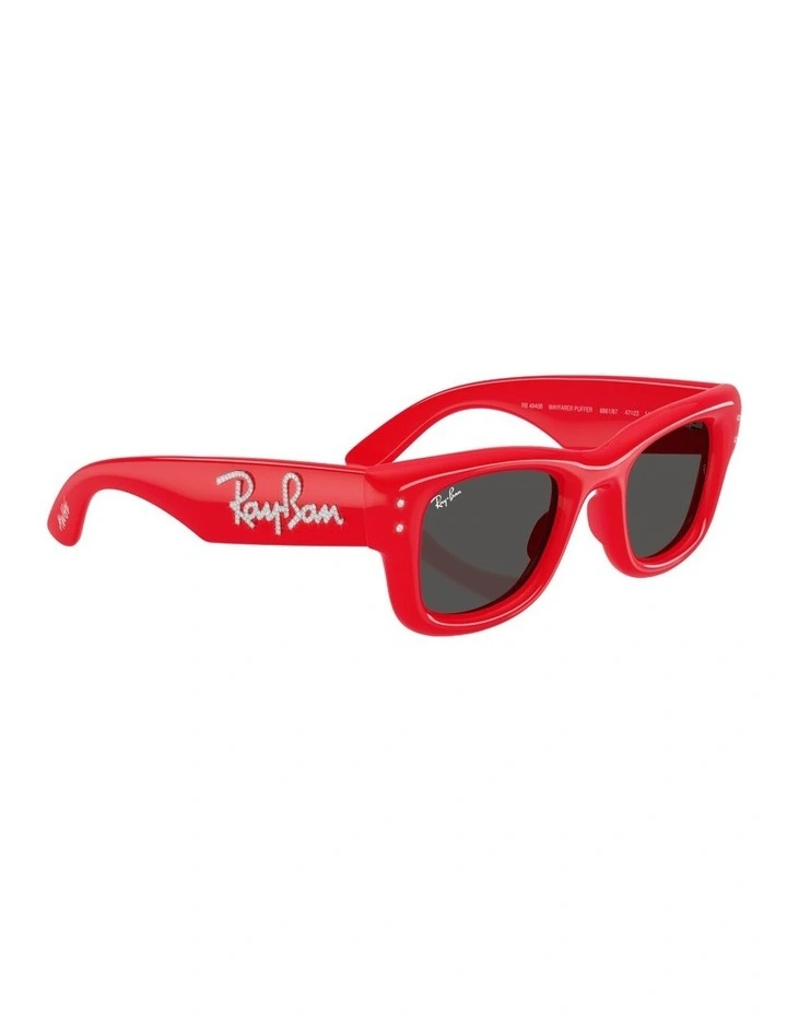 Wayfarer Puffer Crystal Edition Nylon Sunglasses in Red image 5