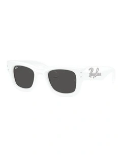 Wayfarer Puffer Nylon Sunglasses in White