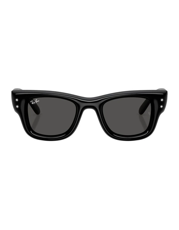 Wayfarer Puffer Nylon Sunglasses in Black image 2