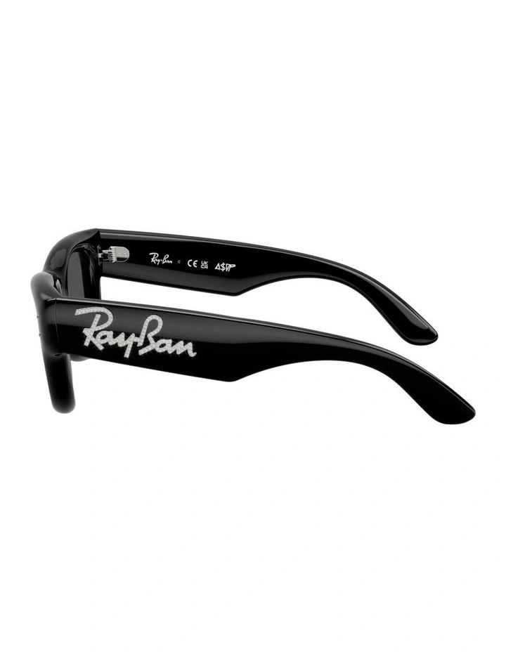 Wayfarer Puffer Nylon Sunglasses in Black image 3