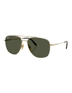 William Titanium Titanium Sunglasses in Gold