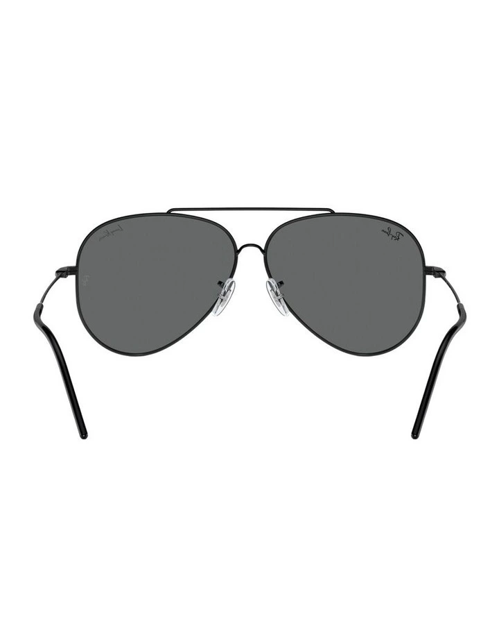 Lenny Kravitz X Aviator Reverse Metal Sunglasses in Black image 1