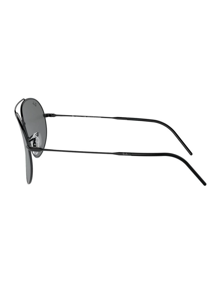 Lenny Kravitz X Aviator Reverse Metal Sunglasses in Black image 3