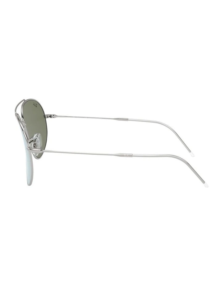 Lenny Kravitz X Aviator Reverse Metal Sunglasses in Silver image 2