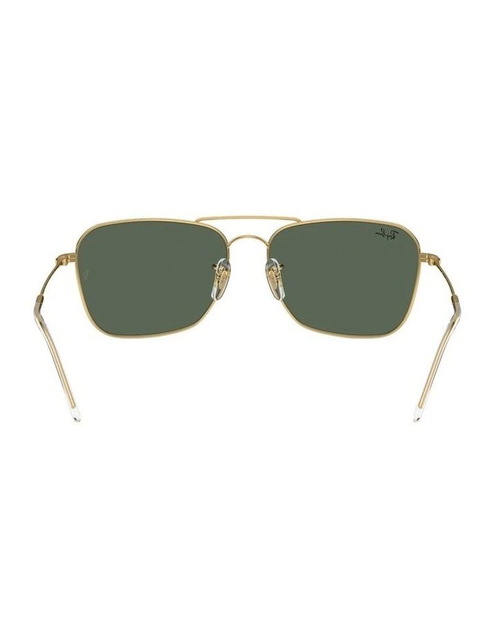 Caravan Reverse Metal Sunglasses in Gold image 2