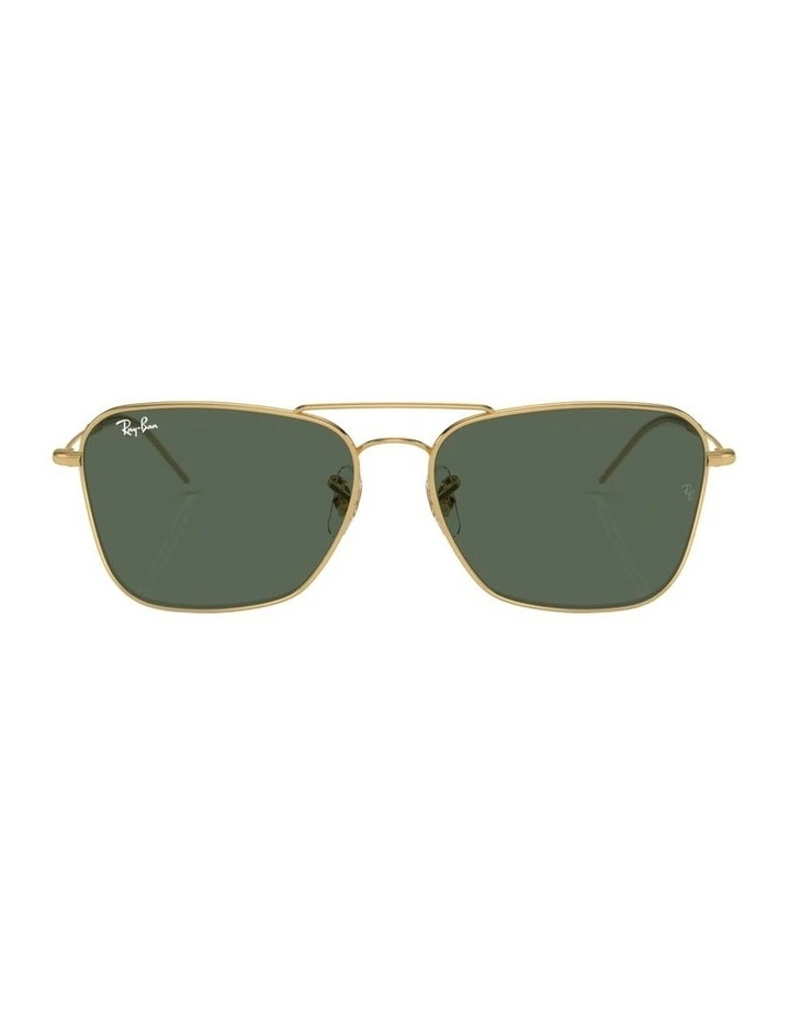 Caravan Reverse Metal Sunglasses in Gold image 1