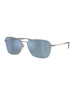 Caravan Reverse Metal Sunglasses in Grey