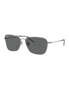 Caravan Reverse Metal Sunglasses in Grey