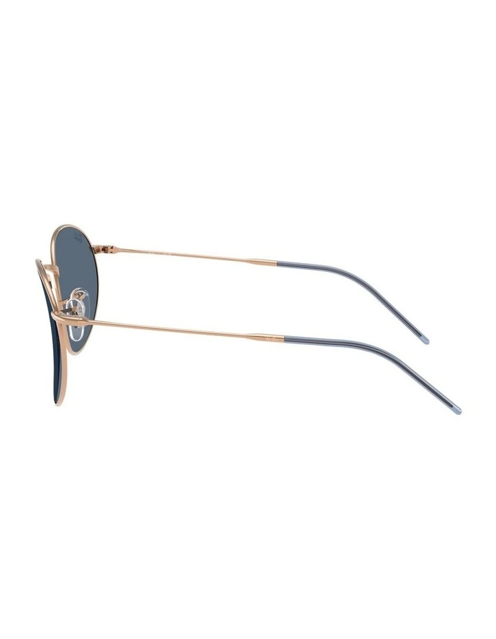 Round Reverse Metal Sunglasses in Gold image 3