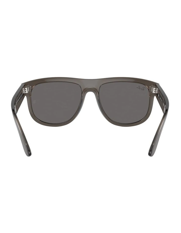 Boyfriend Reverse Molded Acetate Sunglasses in Grey image 2