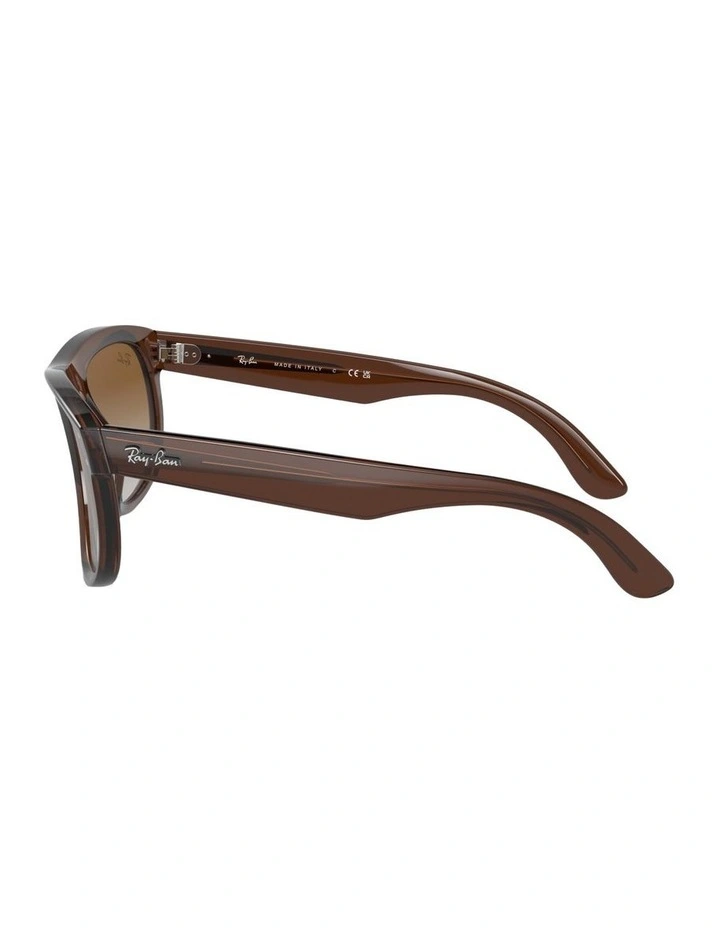 Boyfriend Reverse Molded Acetate Sunglasses in Brown image 3