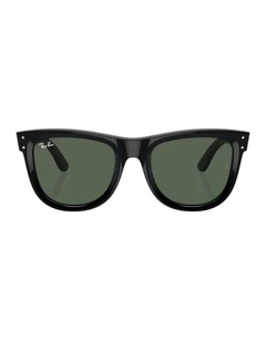 Wayfarer Reverse Molded Acetate Sunglasses in Black