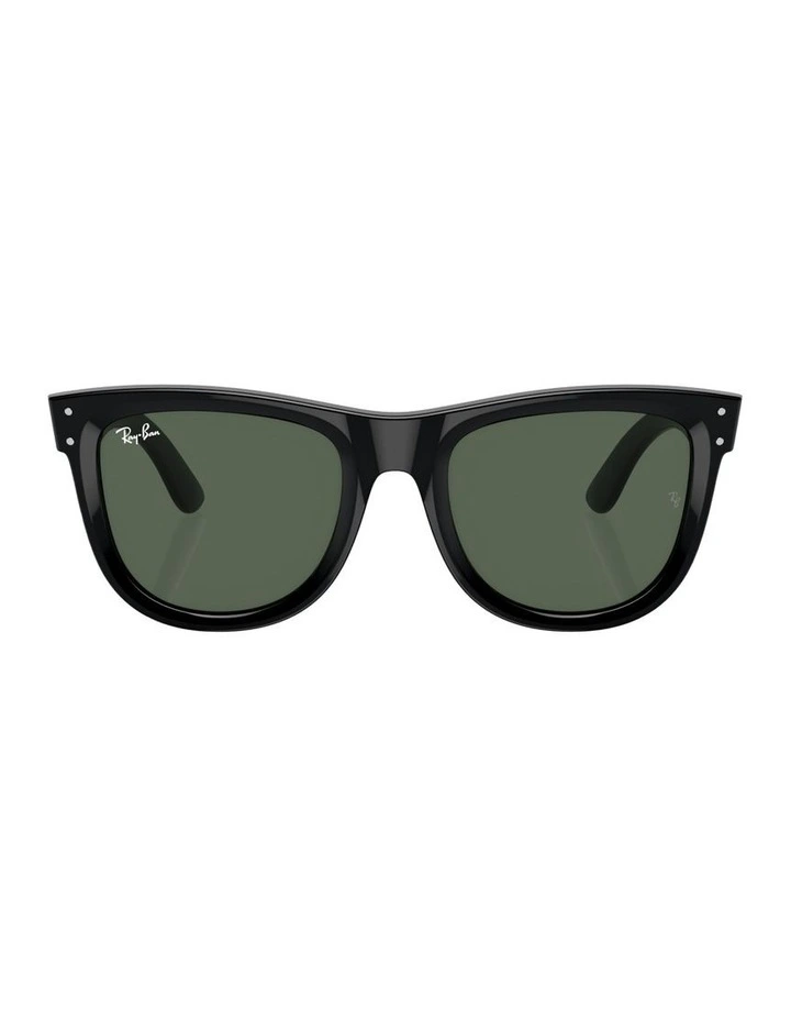 Wayfarer Reverse Molded Acetate Sunglasses in Black image 1