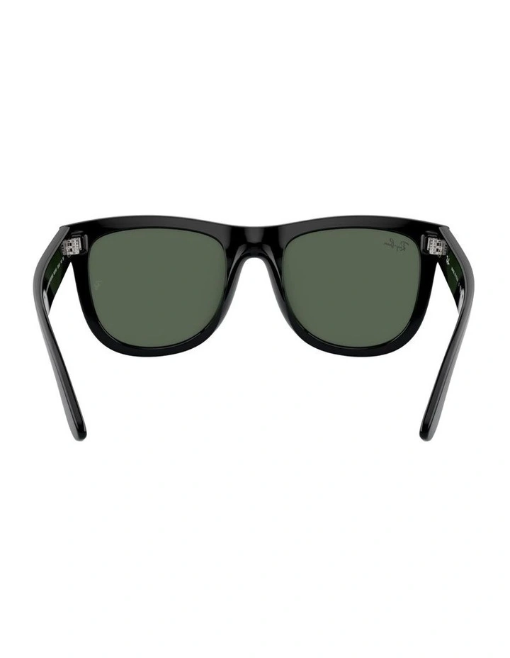 Wayfarer Reverse Molded Acetate Sunglasses in Black image 2