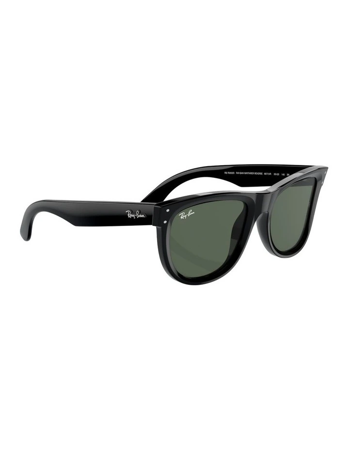 Wayfarer Reverse Molded Acetate Sunglasses in Black image 4