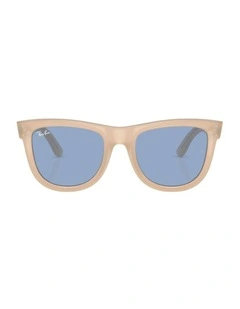 Wayfarer Reverse Acetate Sunglasses in Beige