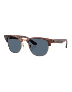 Clubmaster Reverse Molded Acetate Sunglasses in Gold