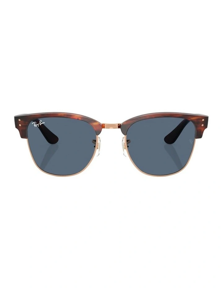 Clubmaster Reverse Molded Acetate Sunglasses in Gold image 2