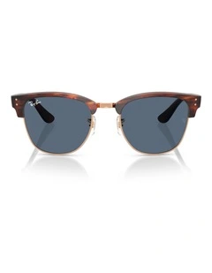 Clubmaster Reverse Molded Acetate Sunglasses in Gold