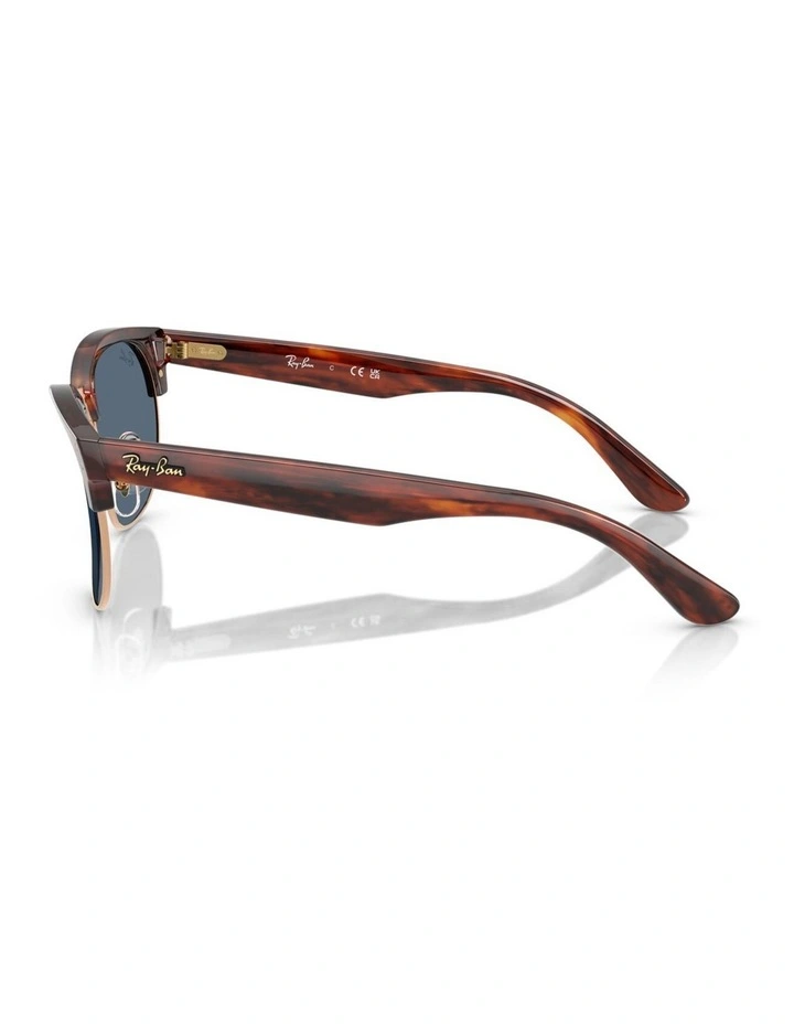 Clubmaster Reverse Molded Acetate Sunglasses in Gold image 2