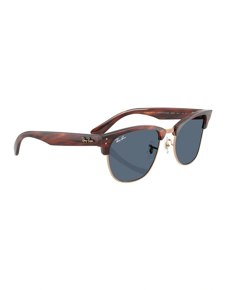 Clubmaster Reverse Molded Acetate Sunglasses in Gold image 5