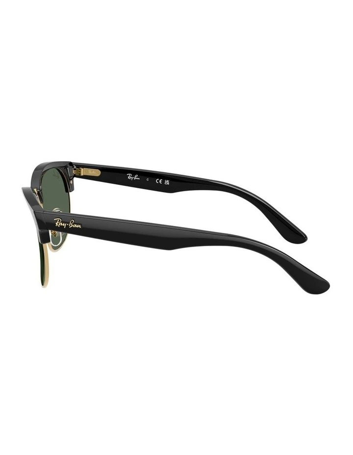 Clubmaster Reverse Molded Acetate Sunglasses in Black image 3