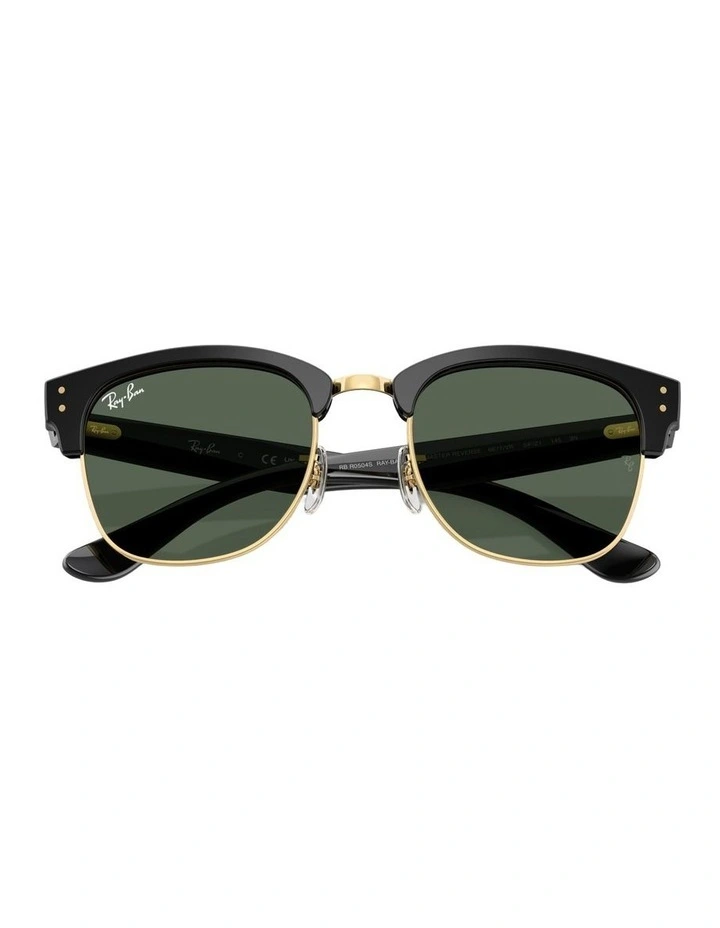 Clubmaster Reverse Molded Acetate Sunglasses in Black image 4