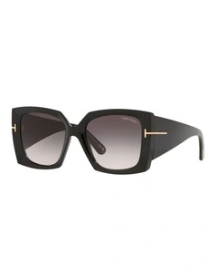 Injected FT0921 Sunglasses in Black