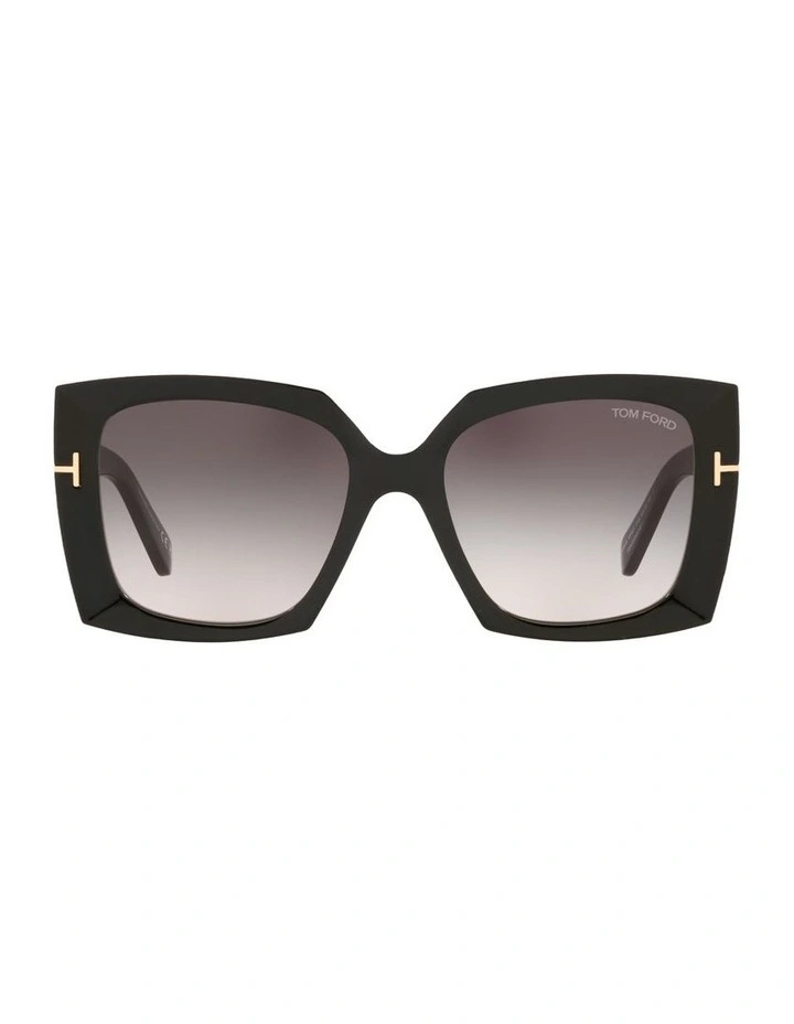 Injected FT0921 Sunglasses in Black image 2