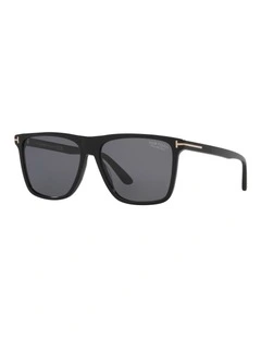 Fletcher Acetate Polarised Sunglasses in Black