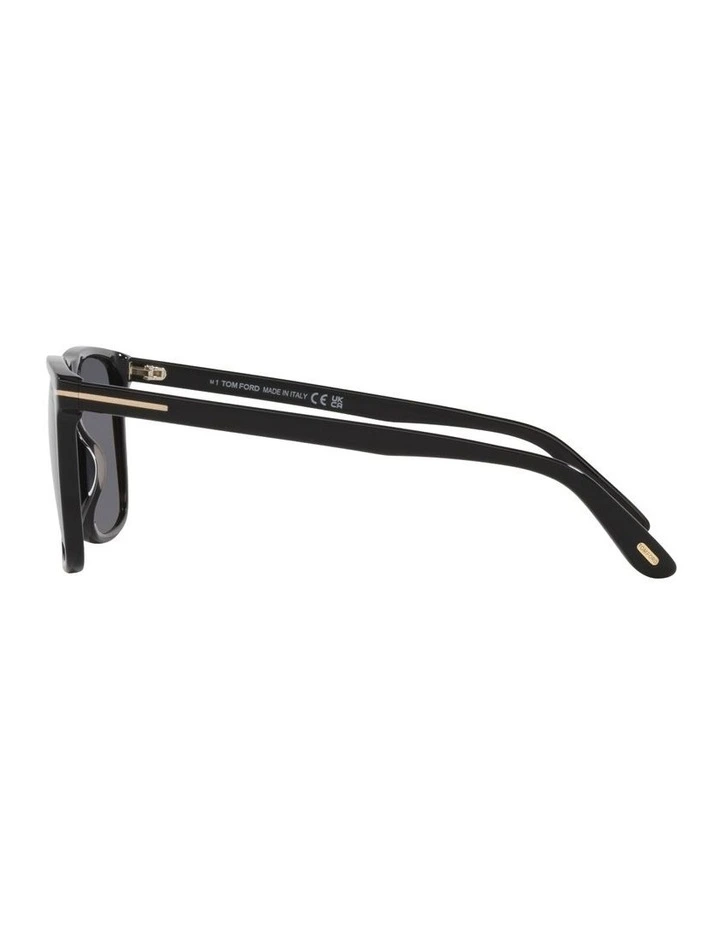 Fletcher Acetate Polarised Sunglasses in Black image 3