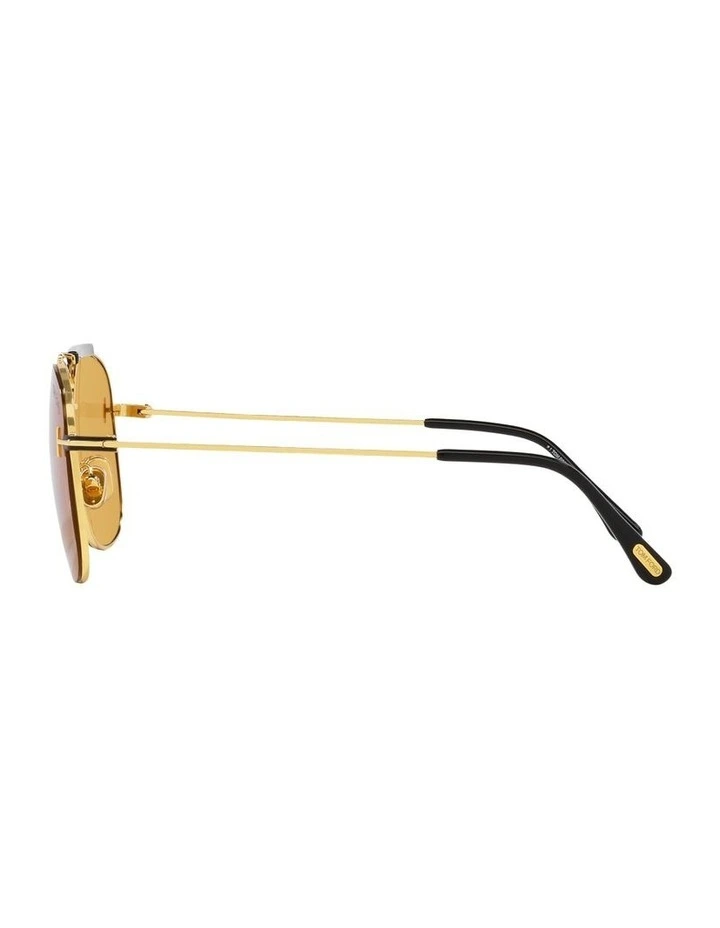 Jaden Metal Sunglasses in Gold image 2