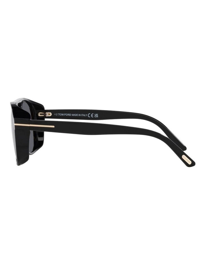 Rosco Acetate Sunglasses in Black image 2