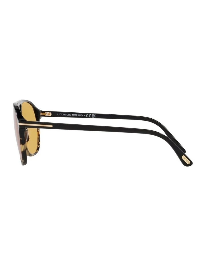 Bruce Acetate Sunglasses in Black image 2