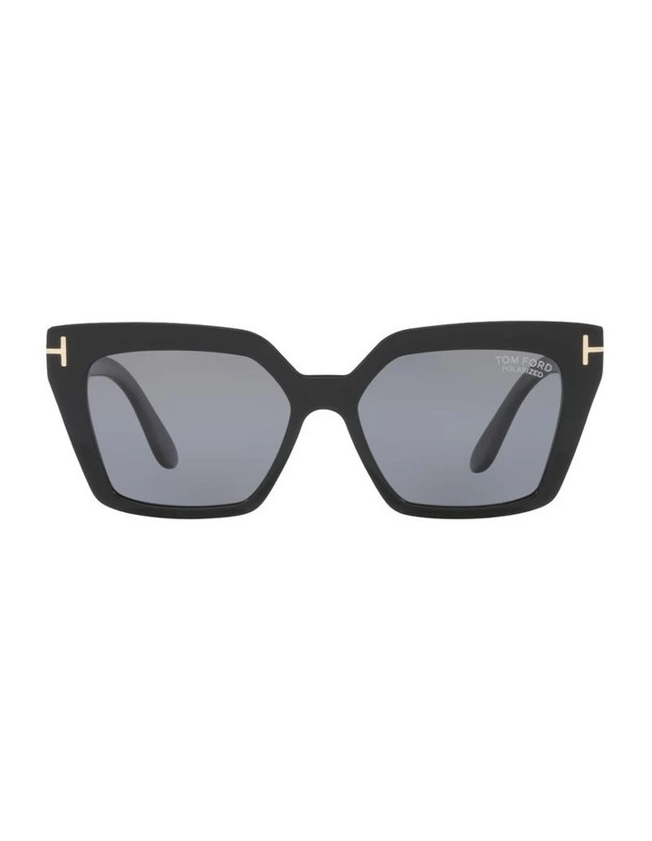Winona Acetate Polarised Sunglasses in Black image 1
