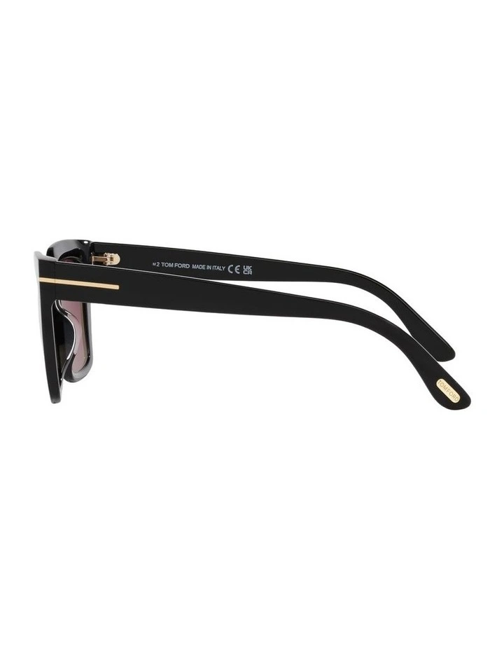 Winona Acetate Sunglasses in Black image 3