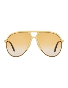 Xavier TF Metal Sunglasses in Gold